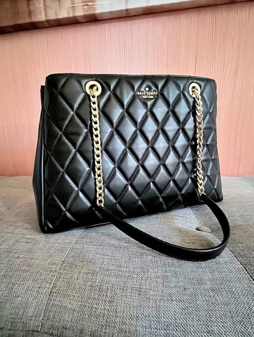 Kate Spade Quilted Shoulder Bag in Black Like New